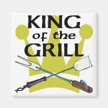 Roi du gril magnets pour réfrigérateur