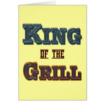 Roi du slogan de cuisine de BBQ de gril Cartes