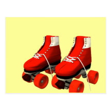 Rollerskates Carte Postale
