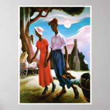 Romance par Thomas Hart Benton Poster