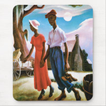 Romance par Thomas Hart Benton Tapis De Souris