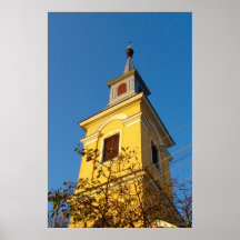 Romania, Orthodox church in a village Posters