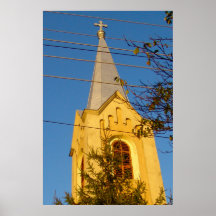 Romania, Orthodox church in a village Posters