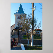 Romania, Orthodox church in a village Posters