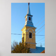Romania, Orthodox church in a village Posters