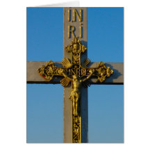Romania,Wayside shrine, crucifix Greeting Cards