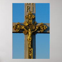 Romania, Wayside shrine, Crucifix Print