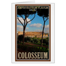 Rome - Colosseum de colline de Palatine Cartes De Vœux