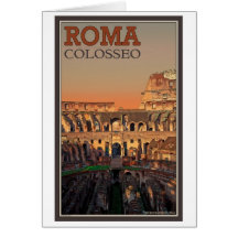 Rome - Colosseum et la lune Carte De Vœux