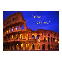 Rome Colosseum la nuit où vous êtes invités Faire-parts
