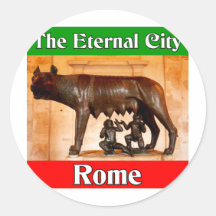 Rome la ville éternelle autocollants ronds