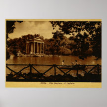 Rome, villa Borghese Affiche