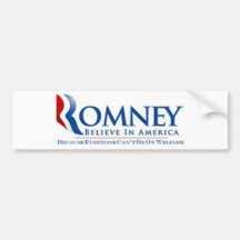 Romney chacun ne peut pas être sur l'aide sociale autocollant pour voiture