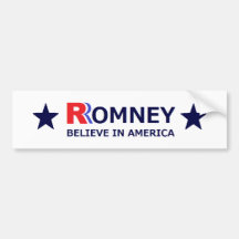 ROMNEY croient à l'Amérique Autocollants Pour Voiture