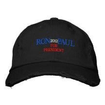 RON PAUL POUR LA PAC AFFLIGÉE DE PRÉSIDENT 2012 CH CASQUETTES DE BASEBALL BRODÉES