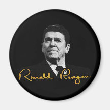 Ronald Reagan d'or Aimant Pour Réfrigérateur