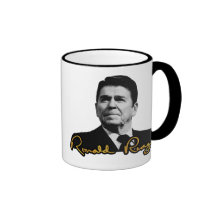 Ronald Reagan d'or Tasse
