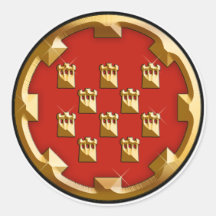 Rondeau de plus grand Manchester Autocollant Rond
