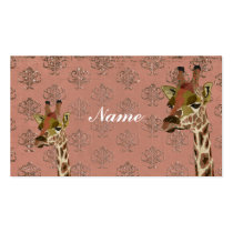 Rosa  Giraffes Pink Glitzy  Business Card/Tags cartes de visite