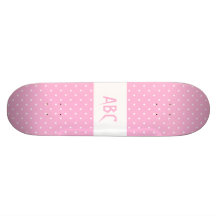 Rose avec de petites étoiles blanches skateboards