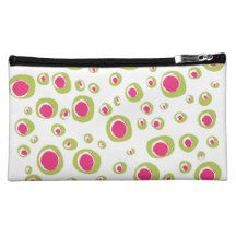 Rose/blanc de bulles pochette make-up