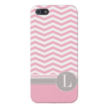 Rose chic du monogramme | de Chevron Coque iPhone 5
