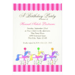 Rose d'anniversaire de carrousel invitations