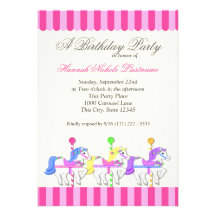 Rose d'anniversaire de carrousel invitations
