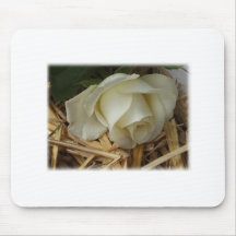 Rose dans la paille tapis de souris