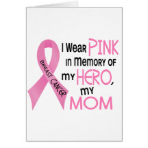 ROSE de cancer du sein DANS la MÉMOIRE de MA MAMAN Carte De Vœux