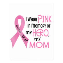 ROSE de cancer du sein DANS la MÉMOIRE de MA MAMAN Carte Postale