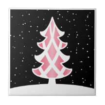 Rose de ciel de Milou de rubans d'arbre de Noël Carreaux En Céramique