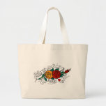 Rose de cru de mon art de tatouage de coeur sac