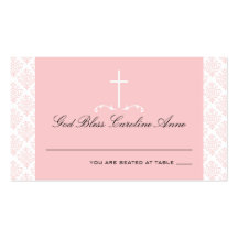Rose de damassé avec la carte croisée d'allocation modèle de carte de visite