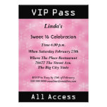 Rose de fête d'anniversaire du bonbon 16 à passage invitations personnalisables