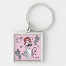 Rose de Keychain- de sirène d'aquarium populaire d Porte-clefs