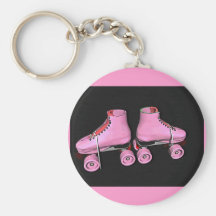 Rose de patins de rouleau porte-clés
