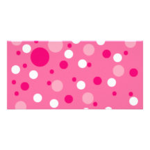 rose de polkadot cartes de vœux avec photo