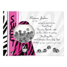 Rose de rayures de Bubblegum Cartons D'invitation