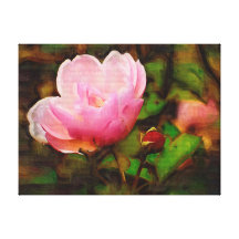 Rose de rose sauvage sur la toile toiles tendues