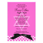 Rose de ruban de noir d'invitation de bat mitzvah