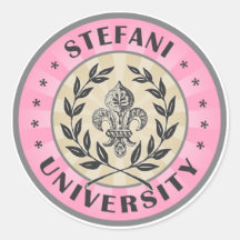 Rose de Stefani d'université Adhésifs Ronds