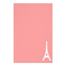 Rose de Tour Eiffel Papier À Lettre Personnalisé