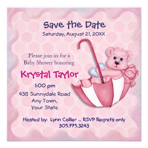 Rose d'ours de parapluie - invitation
