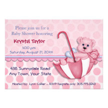 Rose d'ours de parapluie - invitation