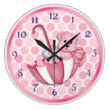 Rose d'ours de parapluie pendule murale