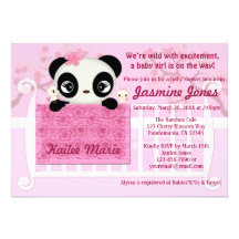 Rose doux d'invitation de baby shower de fille de 