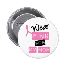 Rose d'usage du cancer du sein I pour ma maman Pin's