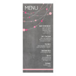 Rose élégant de tableau du menu | de brins faire-parts