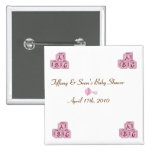 Rose et blocs de bébé de Brown Badge